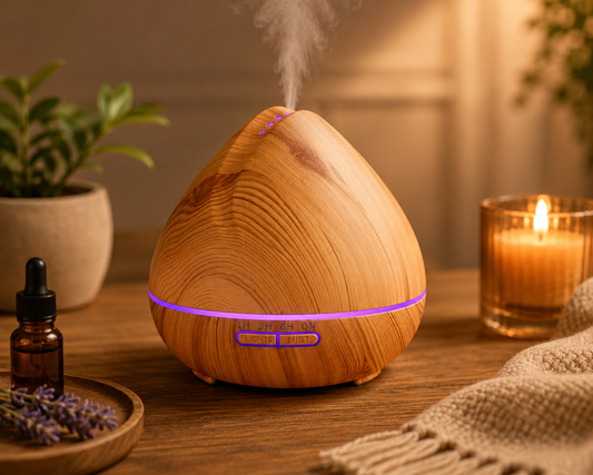 Diffuseur Bois Naturel - Humidificateur Élégant