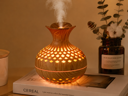 Diffuseur Vase Bois - Humidificateur Design